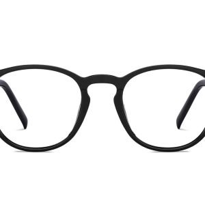 Black Full Rim Round Eyeglasses